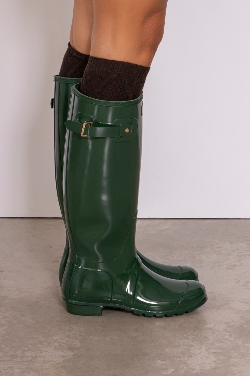 Original Tall Gloss Boots Verde