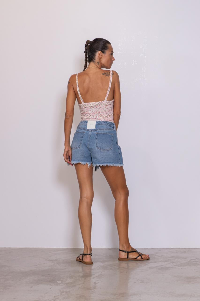 Body Floreale Burro E Rosa