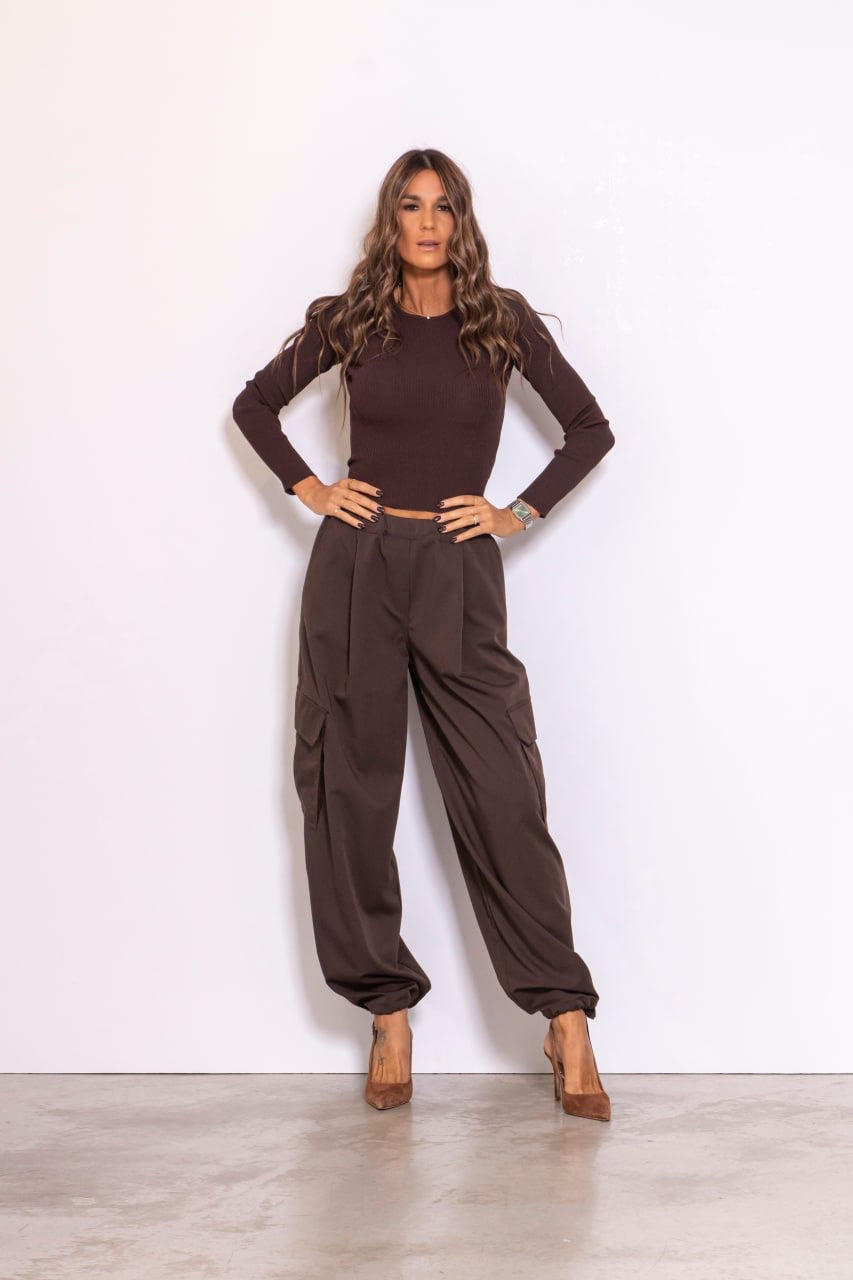 Pantalone Cargo Con Elastico