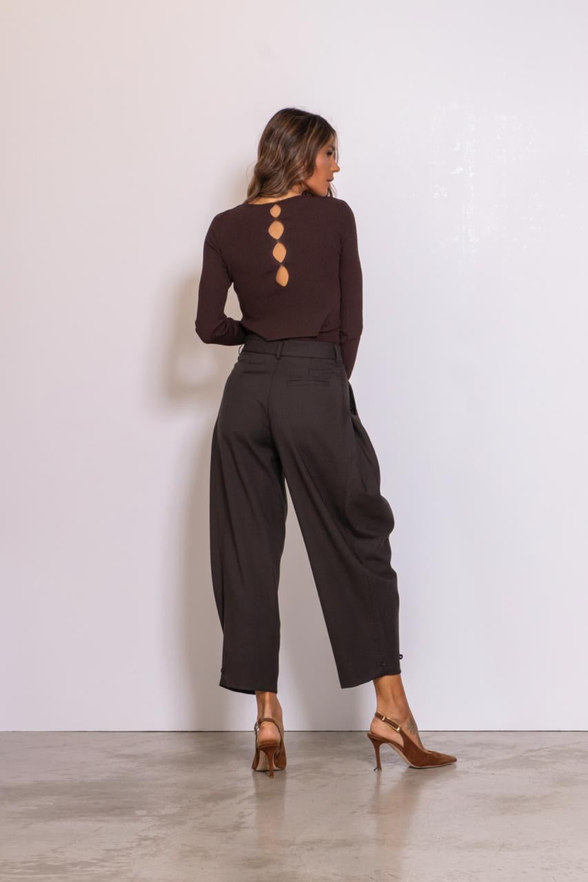 Pantalone Balloon A Vita Alta