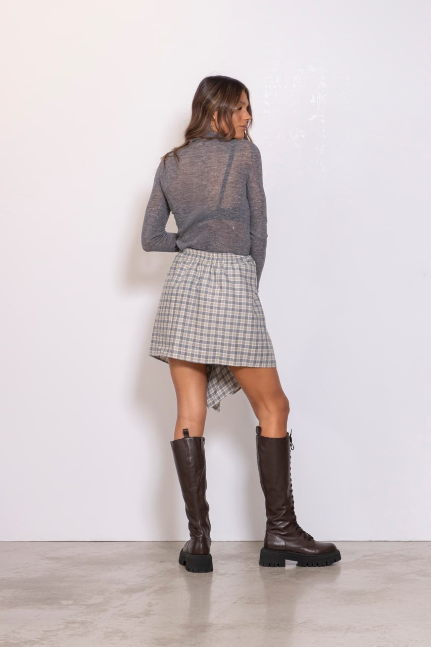 Maglia A Collo Alto Con Paillettes