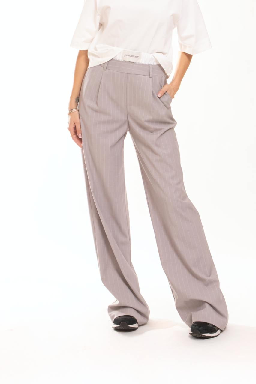 Pantalone Gessato Con Boxer