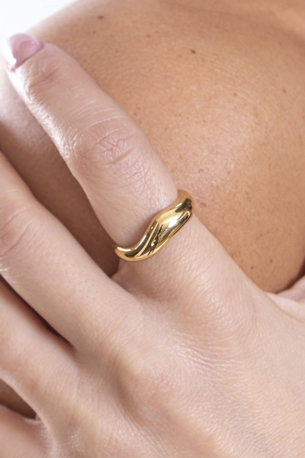 Anello Regolabile Onda Spessa