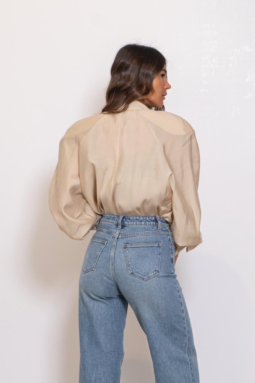 Camicia Con Tasche Applicate E Spalline Imbottite
