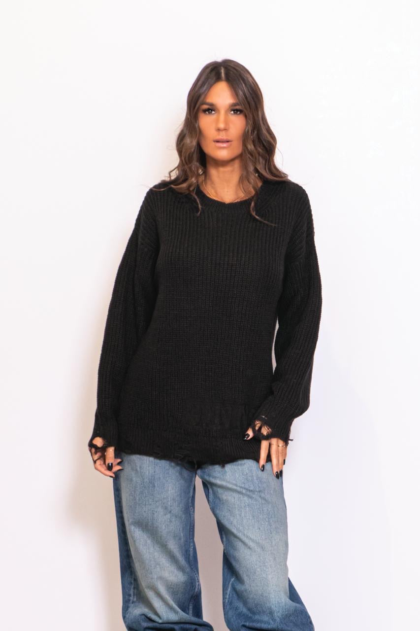 Maglione Over Con Rotture
