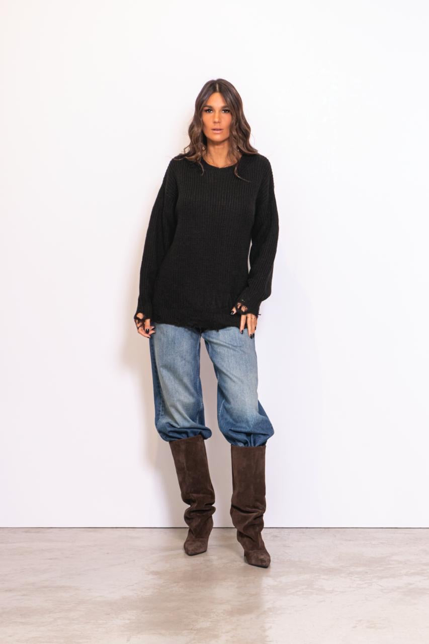 Maglione Over Con Rotture