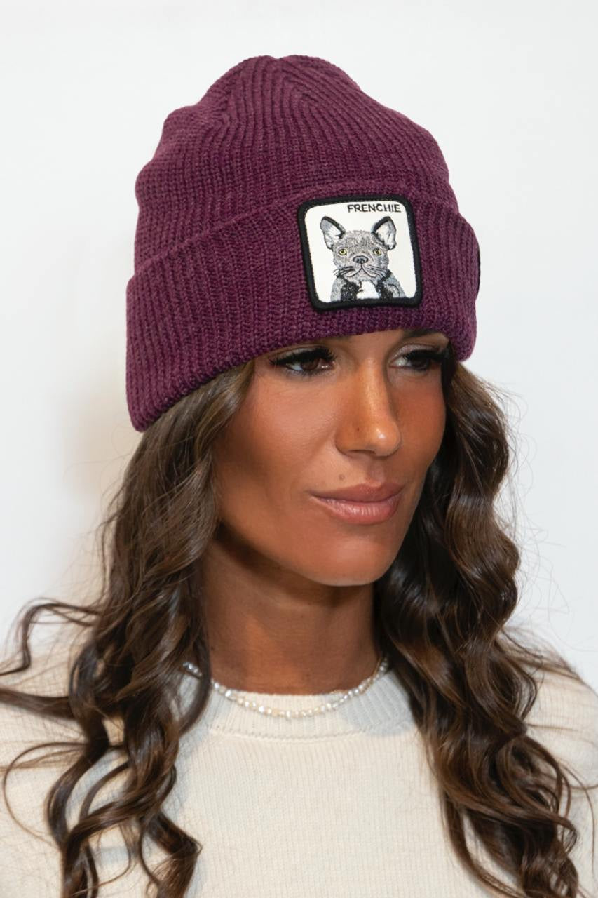 Beanie Costa Inglese Frenchie Viola