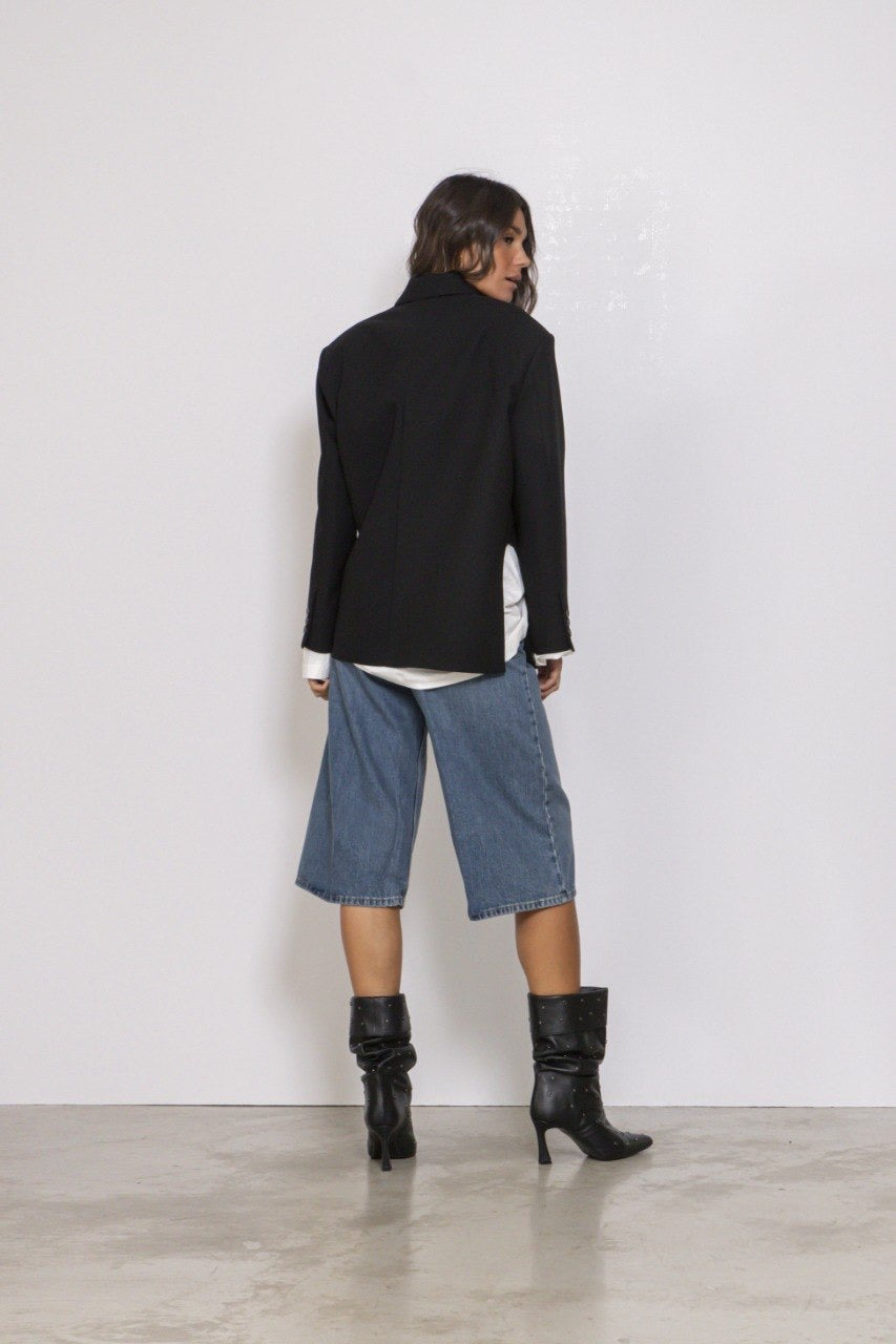 Jeans Bermuda Wide Leg