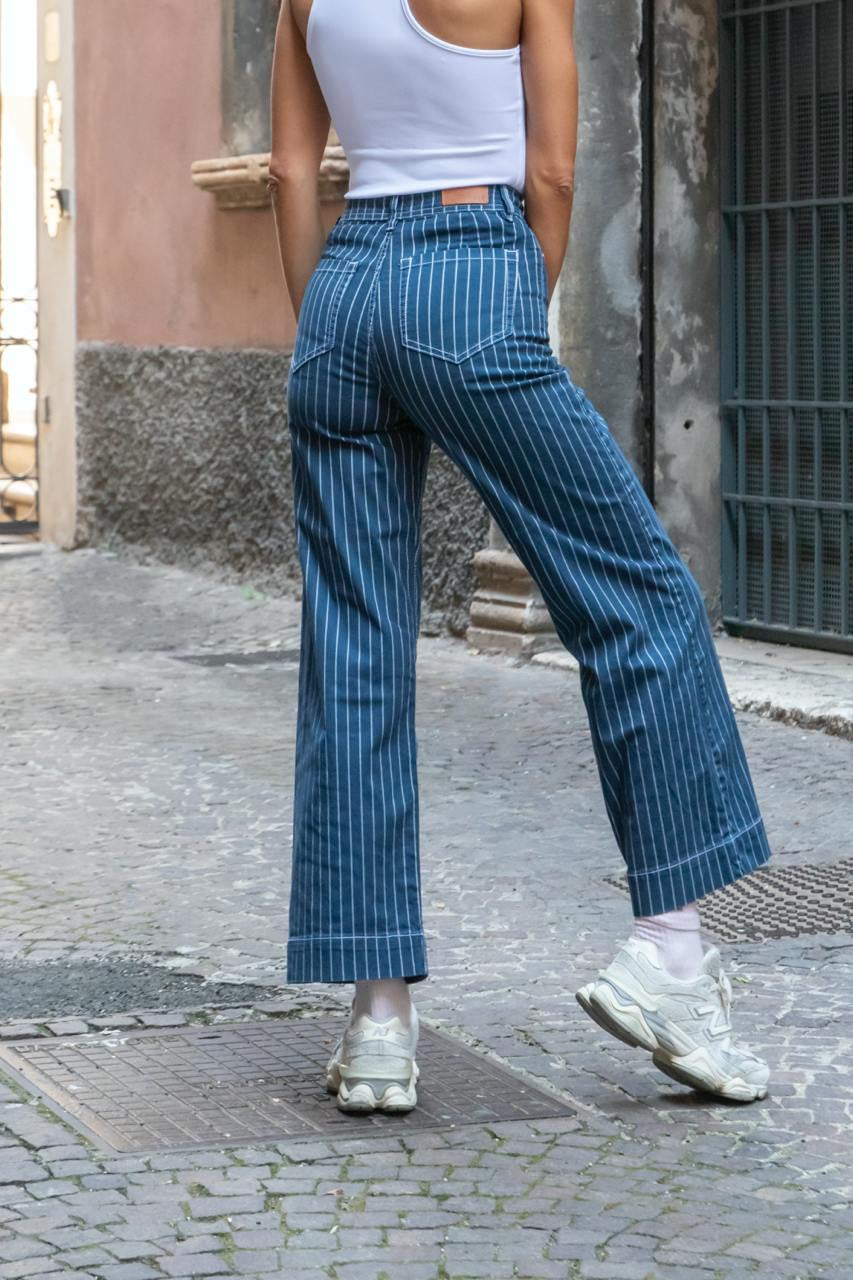 Nuparis Cropped Jeans Stripe