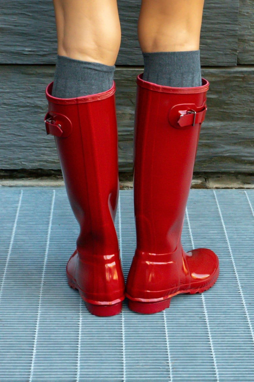 Original Tall Gloss Boots Military Red