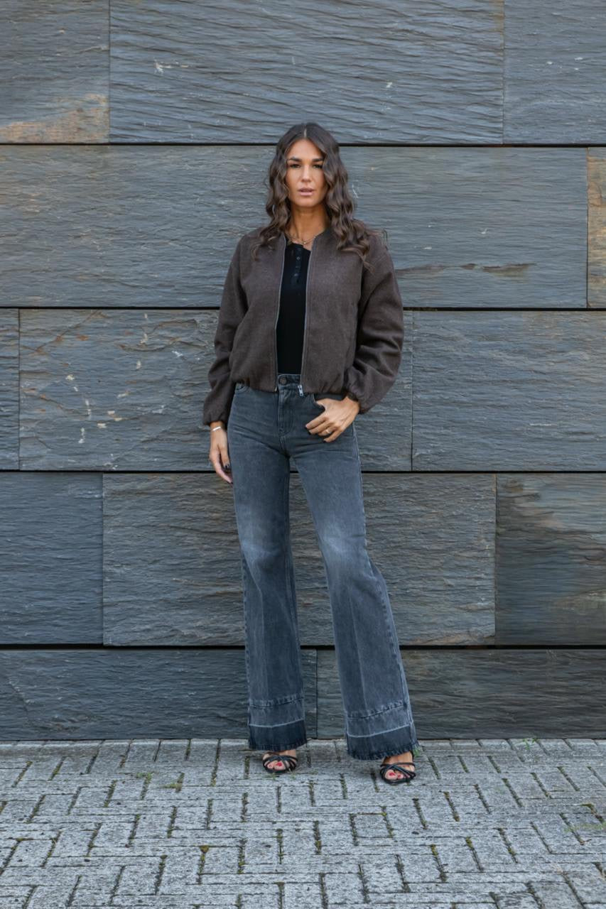 Jeans A Palazzo Nero