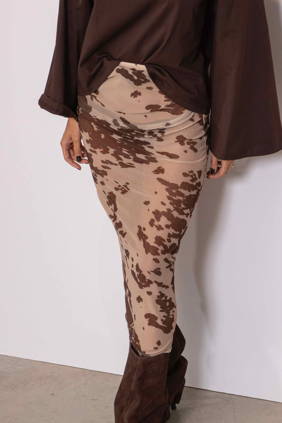 Gonna Midi In Mesh Fantasia Mucca