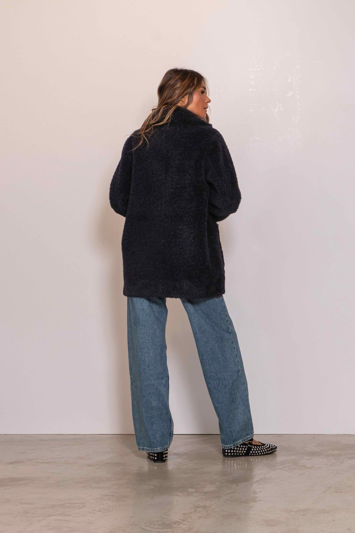 Alda Reversible Faux Fur Jacket Blu