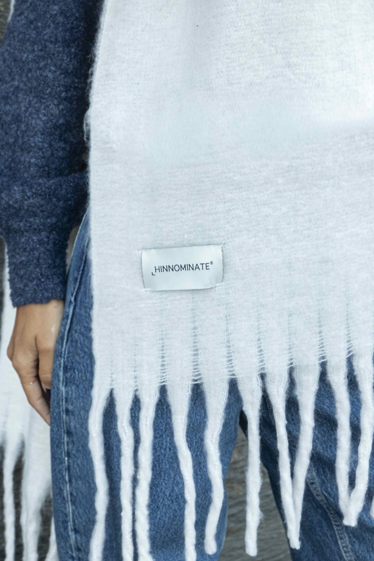 Sciarpa In Maglia Con Frange