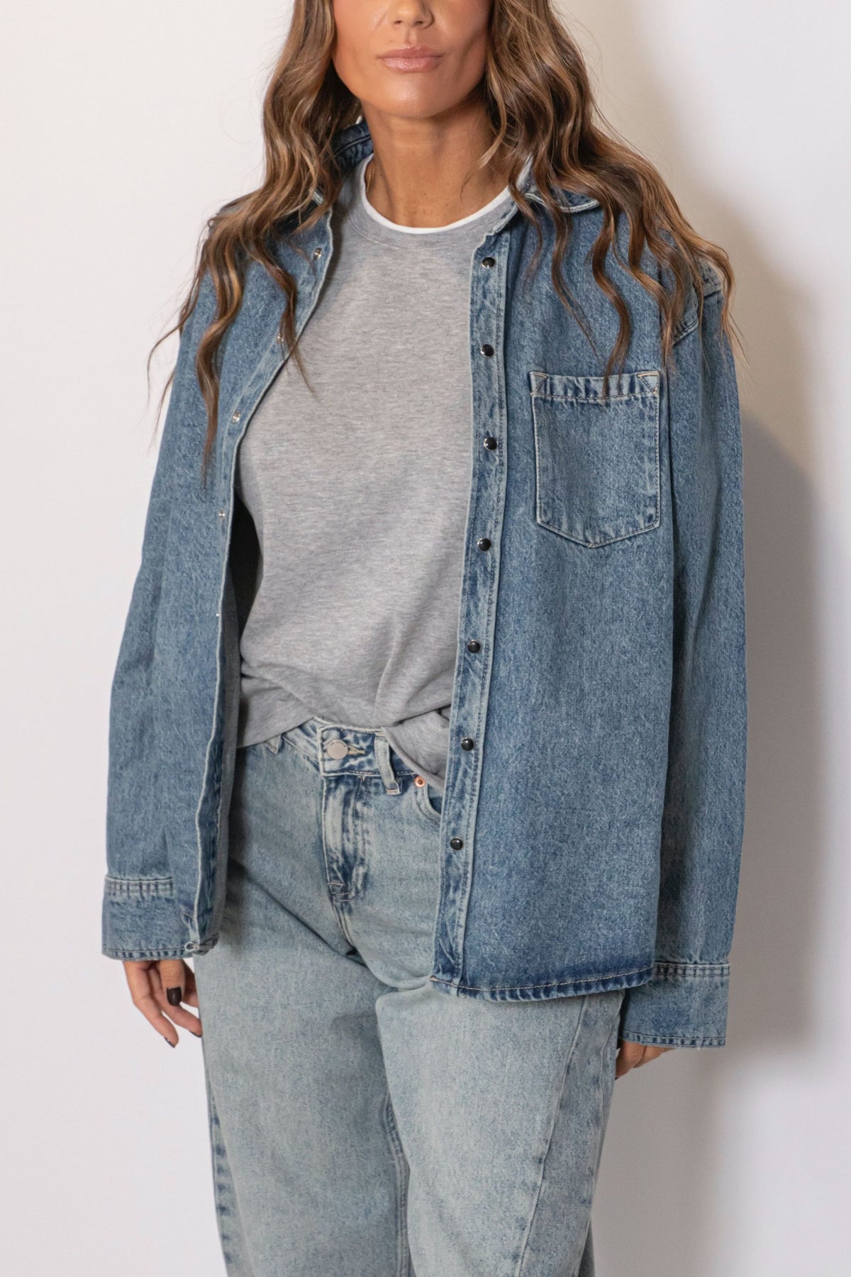 Wes Denim Shirt Drift Sky Retro
