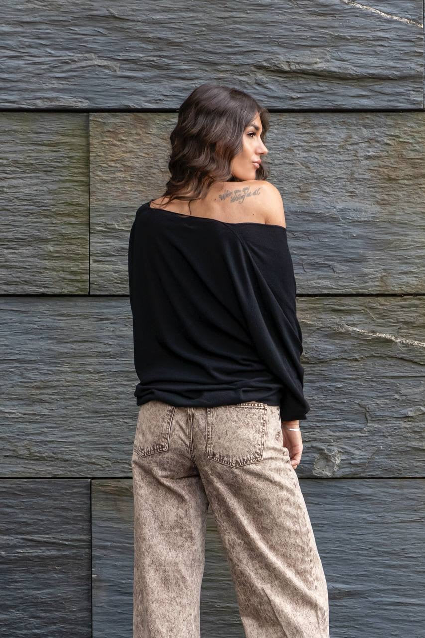 Maglia Over Con Scollo A V