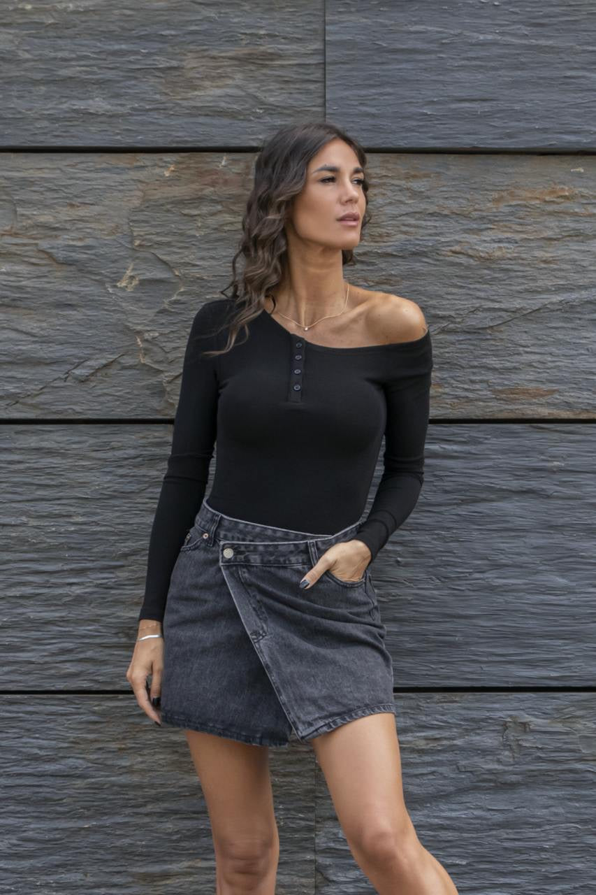 Renay Skirt Retro Black