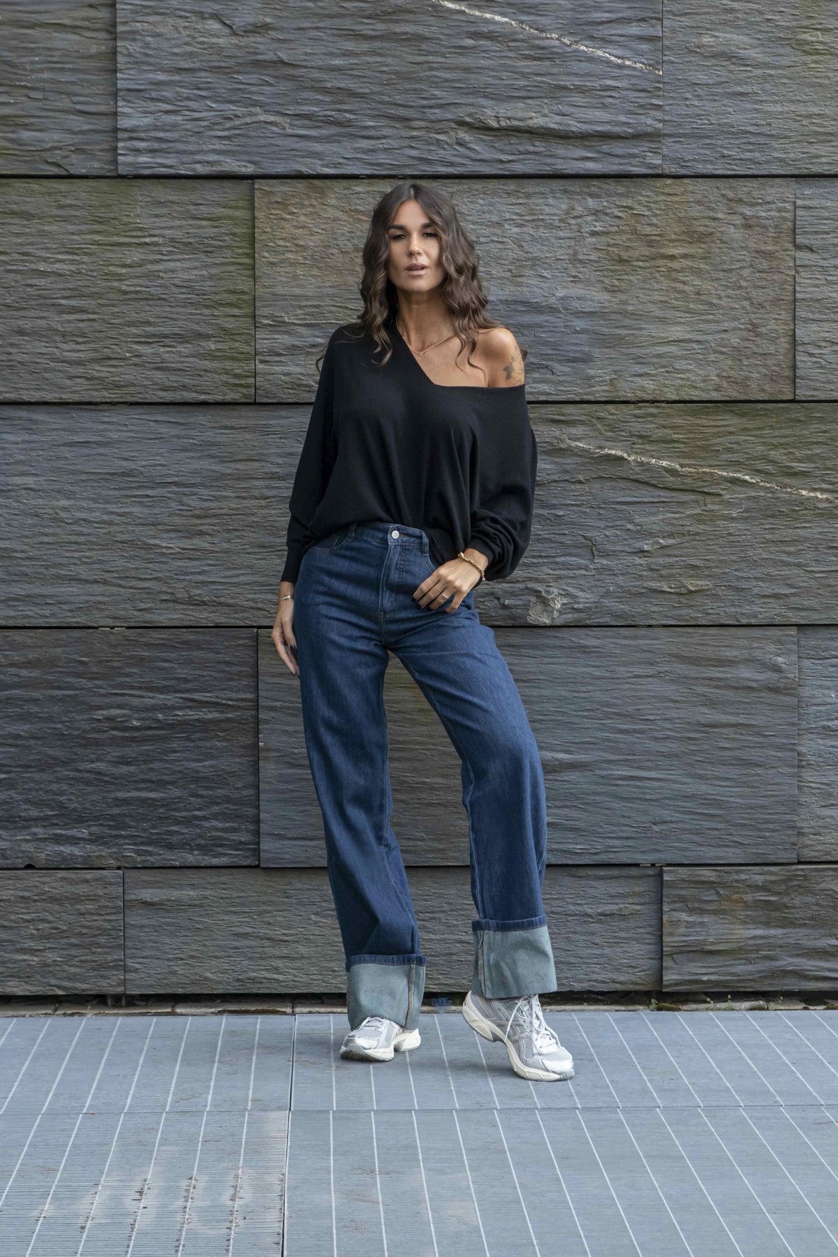 Maglia Over Con Scollo A V