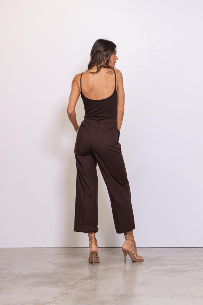 Pantalone Pinces In Popeline