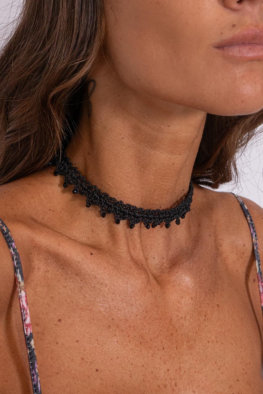 Preordine Collana Choker Uncinetto E Cristalli