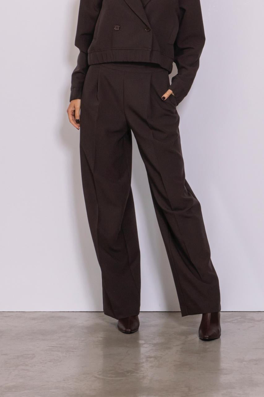 Pantalone palazzo con pinces