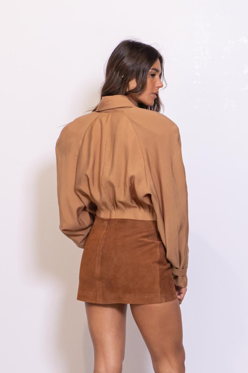 Camicia Con Tasche Applicate E Spalline Imbottite