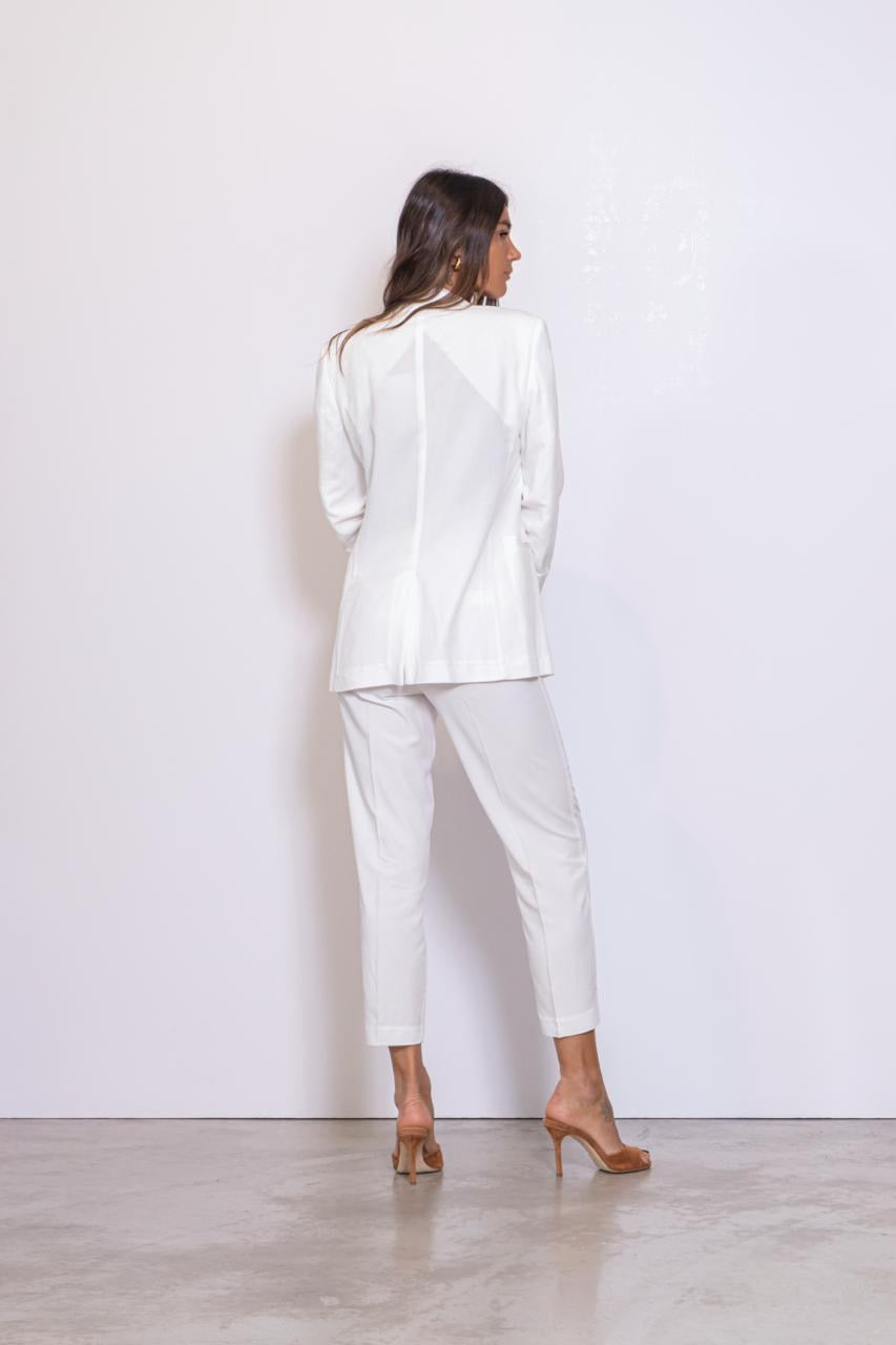 Preordine Pantalone A Sigaretta In Misto Lino