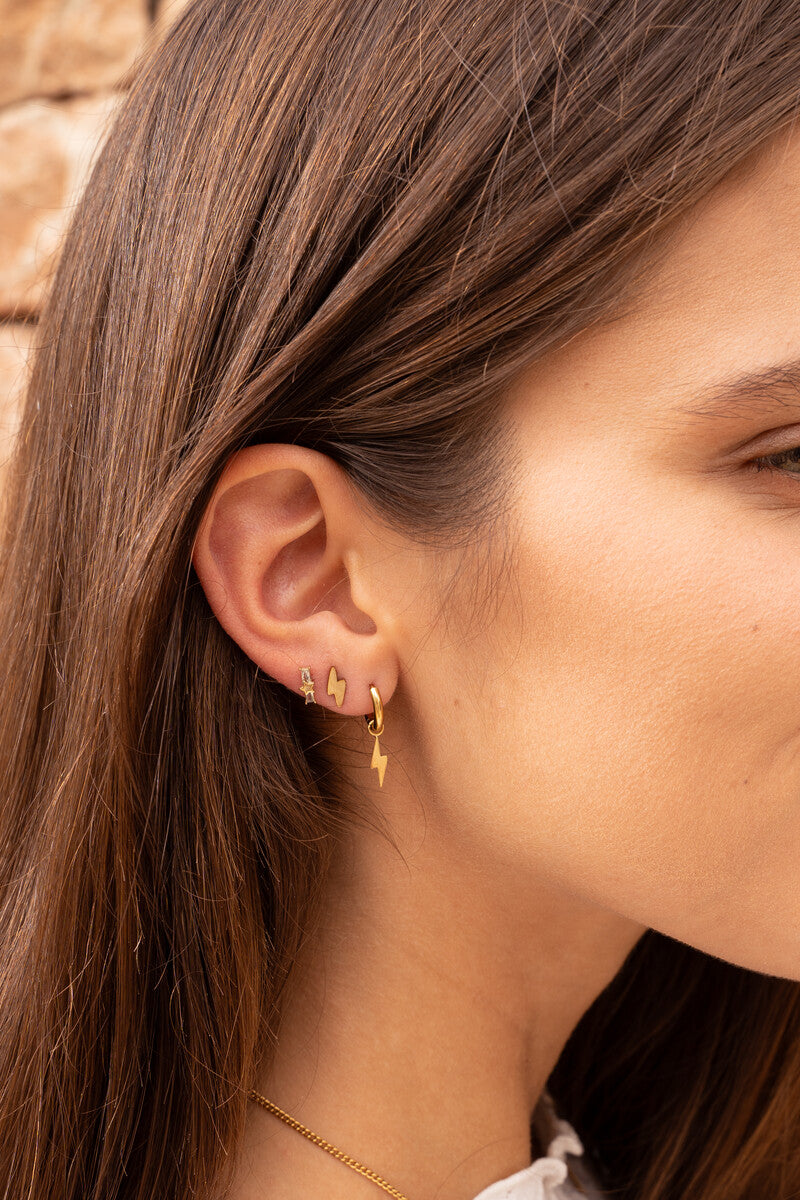 Orecchini A Cerchio Con Charm Fulmine
