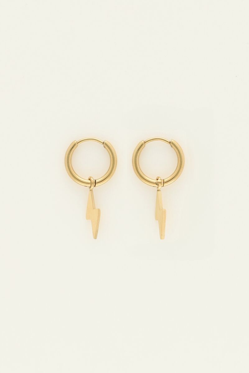 Orecchini A Cerchio Con Charm Fulmine