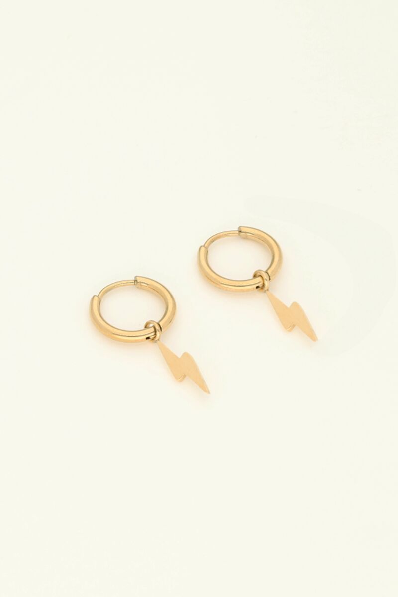 Orecchini A Cerchio Con Charm Fulmine